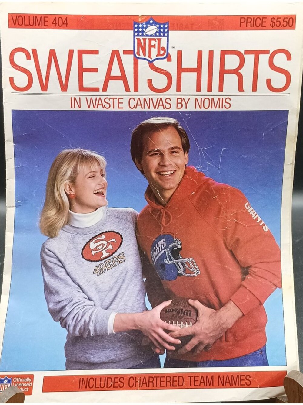 NFL Sweatshirts In Waste Canvas By Nomis Volume 404 Vintage Cross-Stitch Pattern